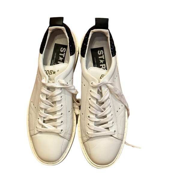 Golden Goose Deluxe Brand GGDB/Starter, White with Black Heel Accent, Size 39 - Picture 2 of 14